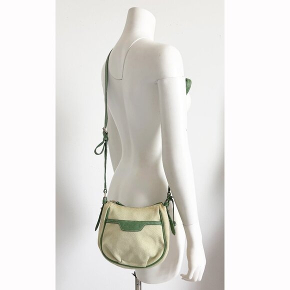 Dooney & Bourke Mini Margot Bag Crossbody Emerald Checkered Canvas with … - Picture 3 of 11